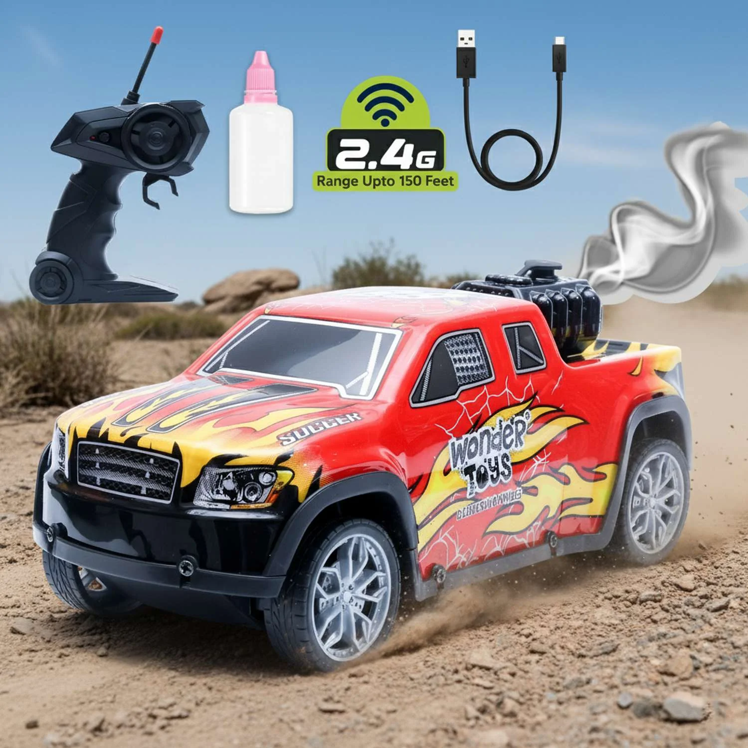 Off Road Speed Car With Smoke