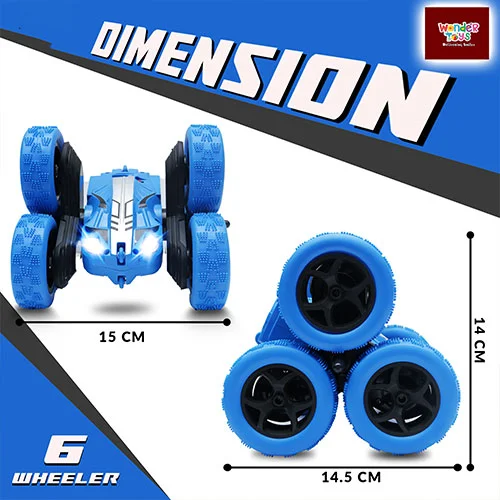 Six Wheels Double Flip Stunt Toy Car