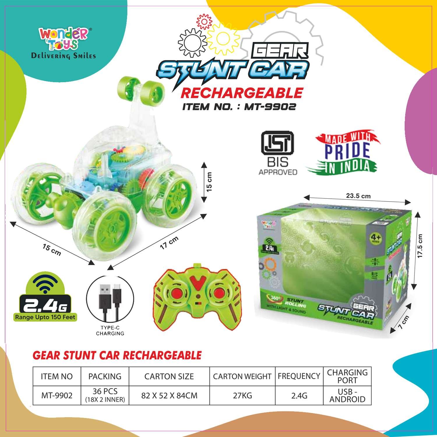 Gear Stunt Car Rechargeable