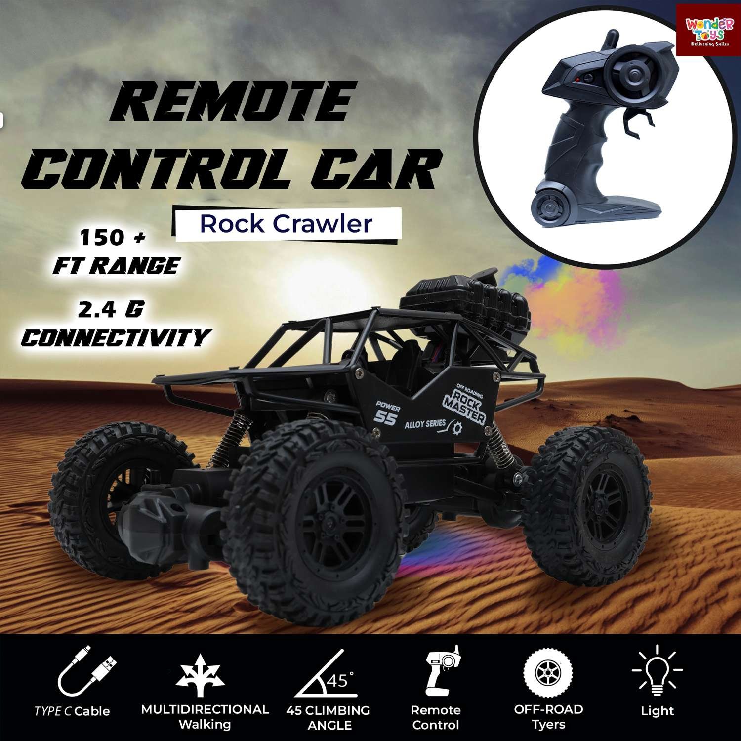 Rock Master/Crawler with Smoke Function Car