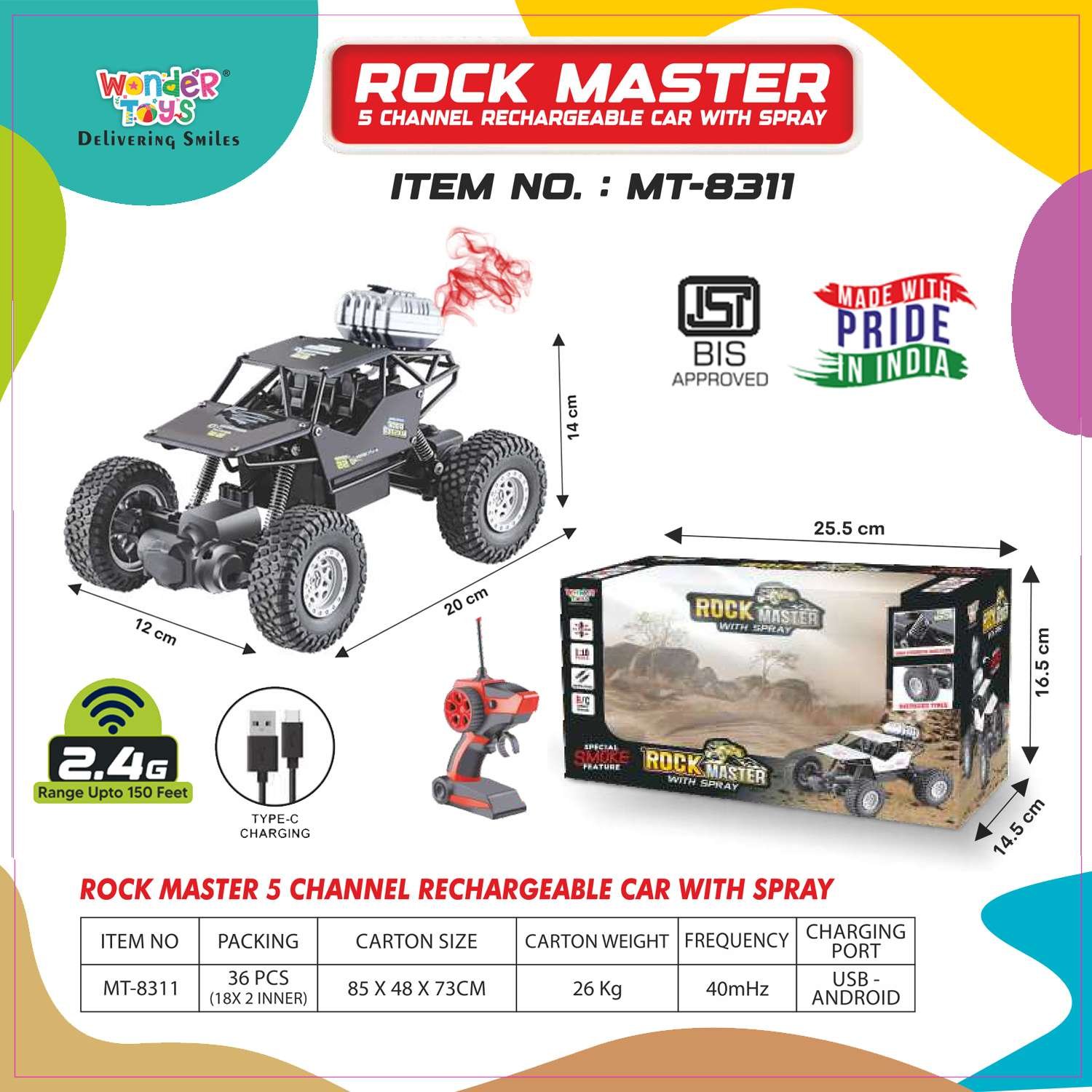 Rock Master/Crawler with Smoke Function Car