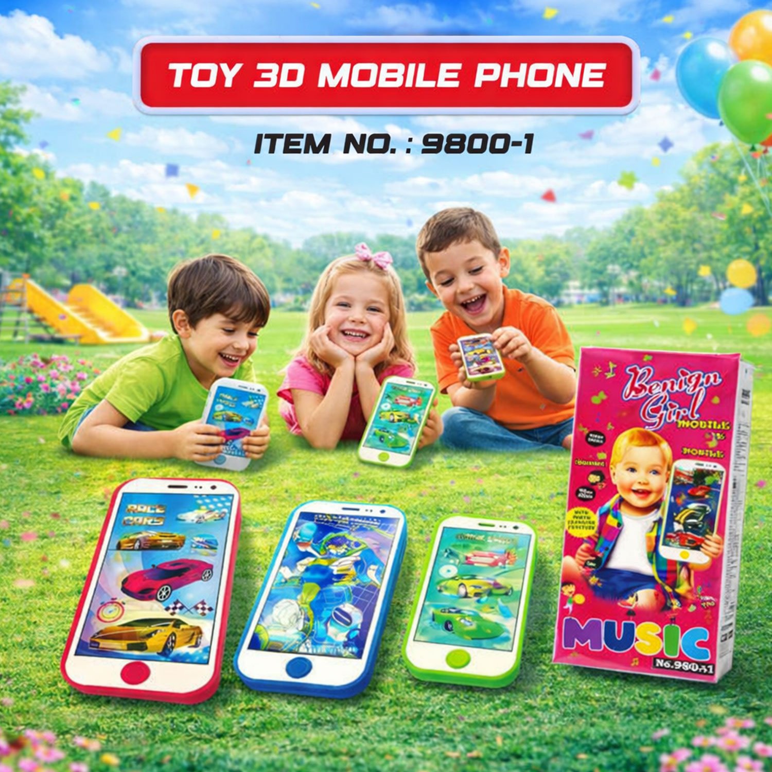 Toy 3D Mobiles Phone
