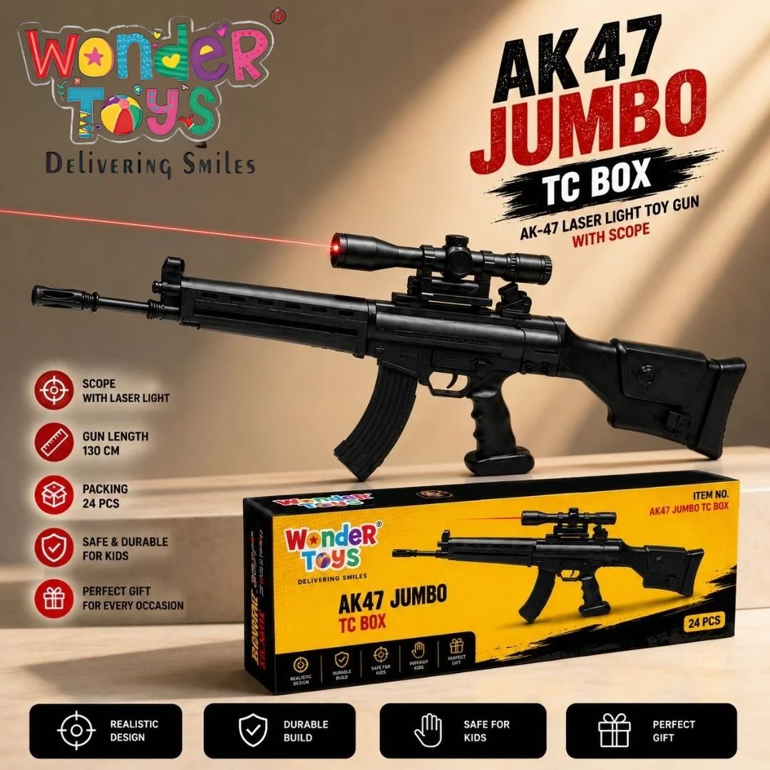AK-47 Laser Light Toy Gun with Scope