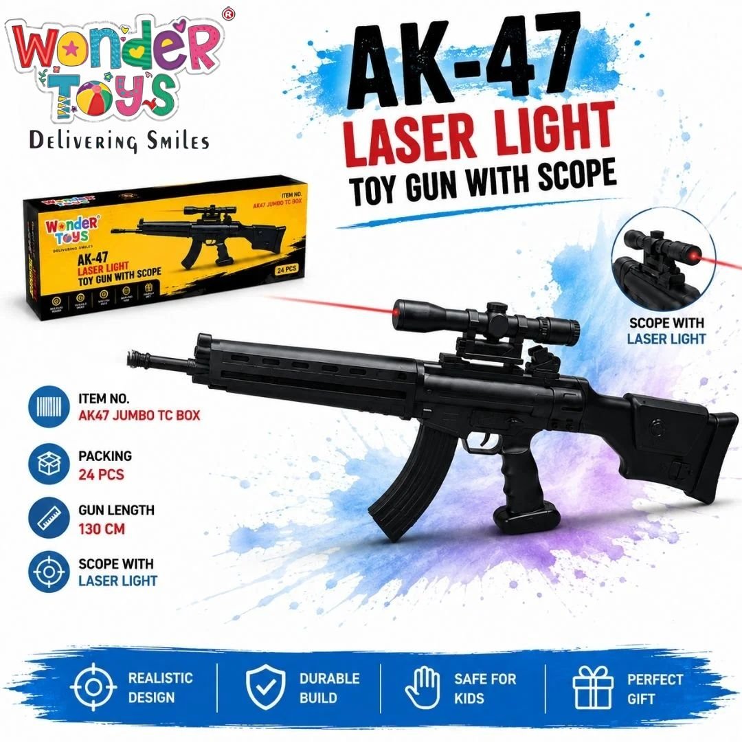 AK-47 Laser Light Toy Gun with Scope