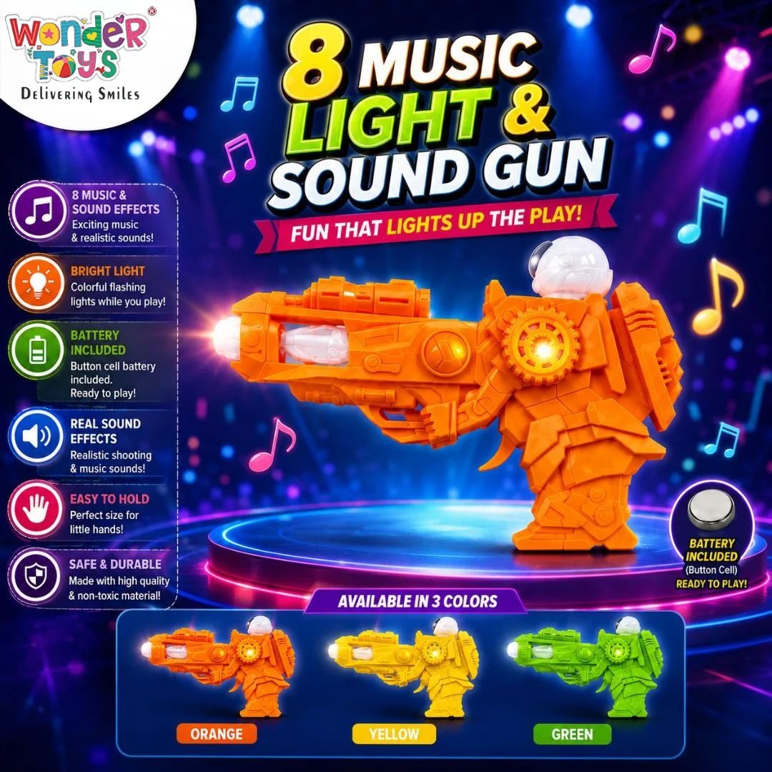 8 Music Light & Sound Gun