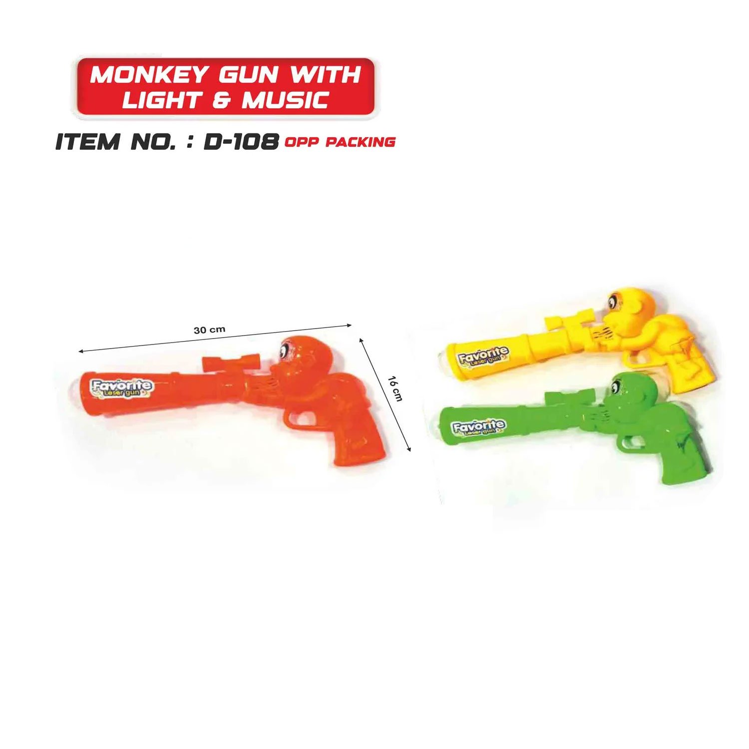 Monkey Gun with Light & Music