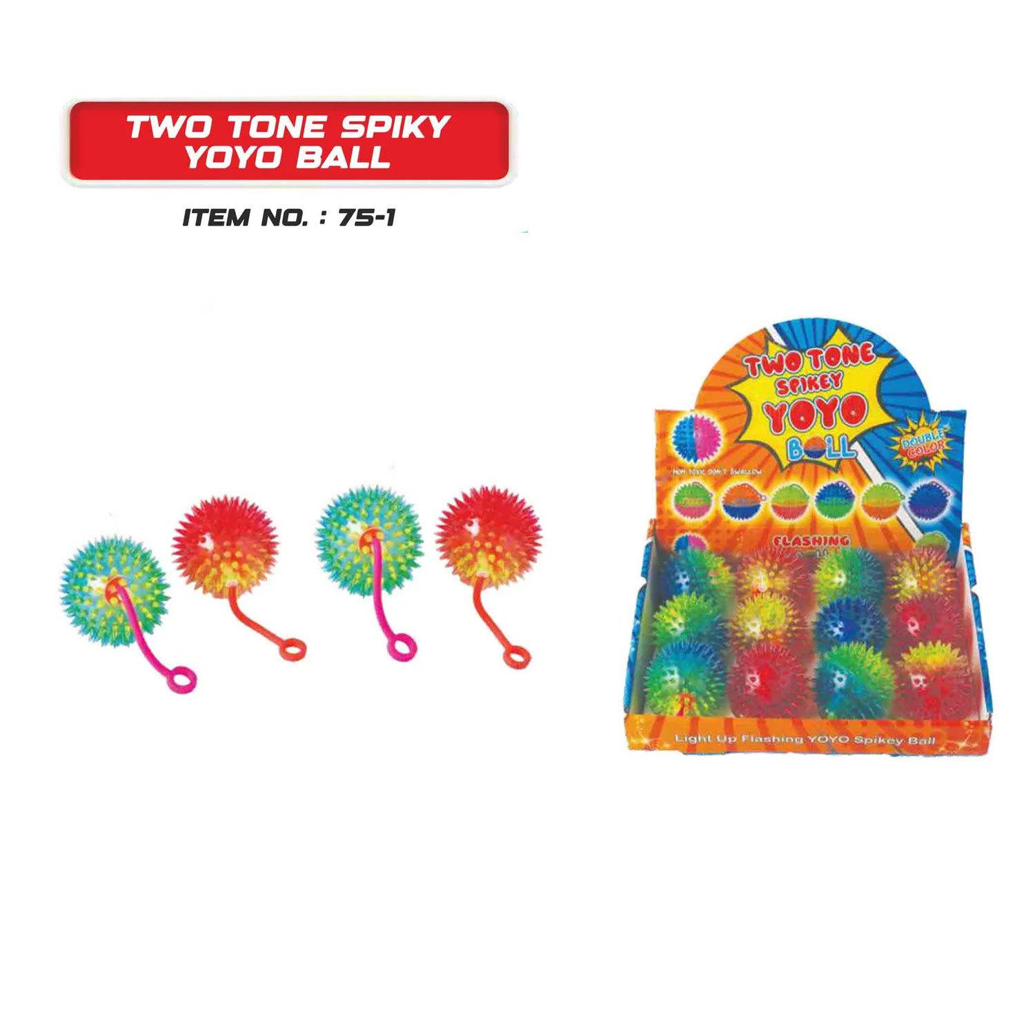 Two Tone Spiky Yoyo Ball