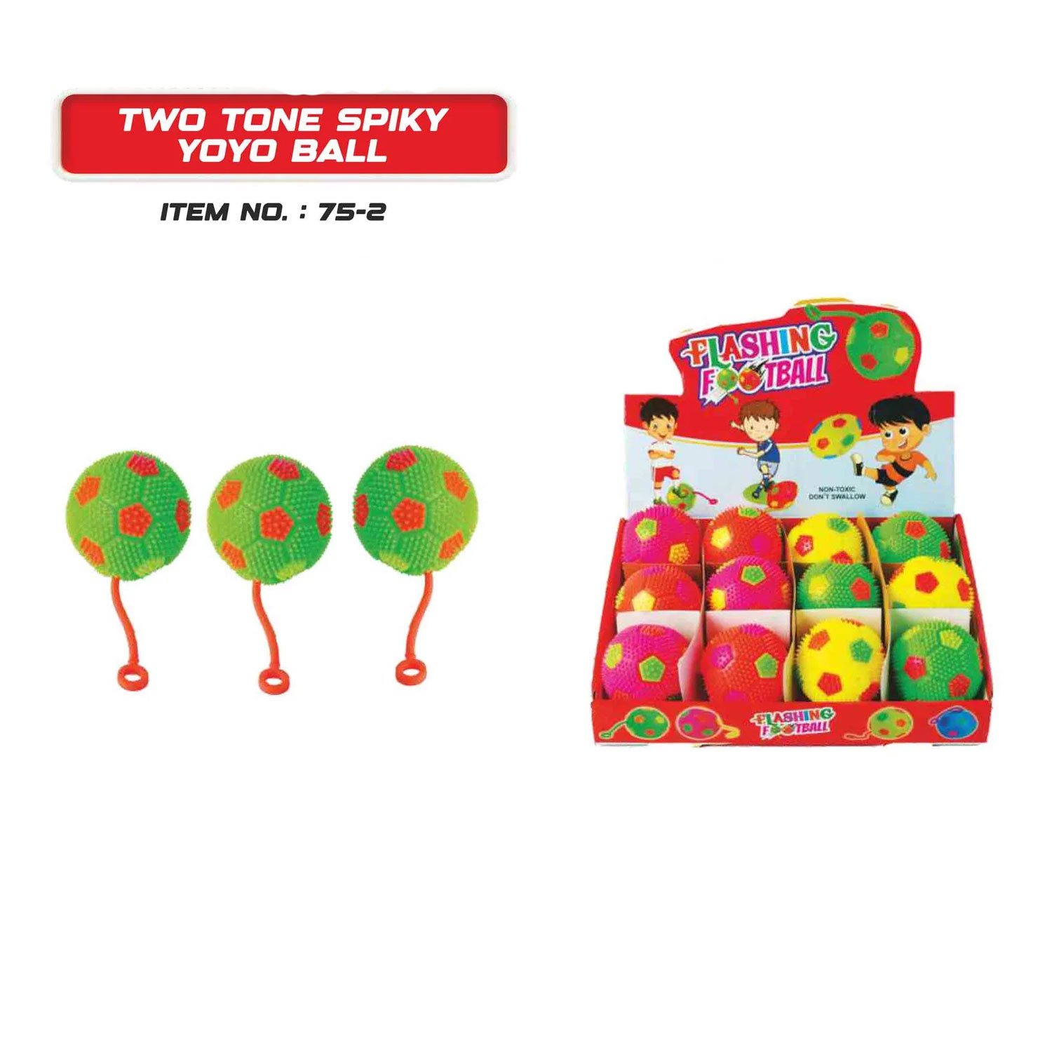 Two Tone Spiky Yoyo Balls