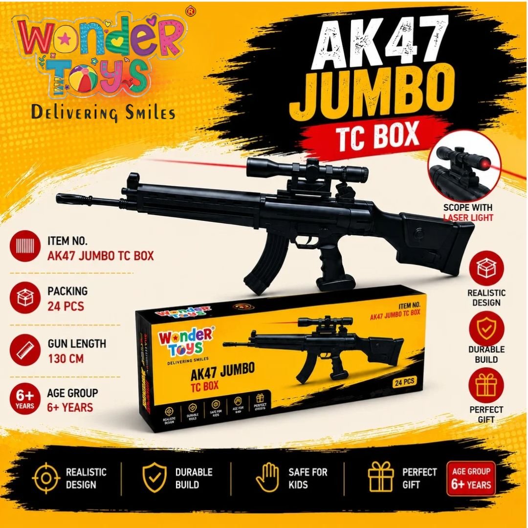 AK-47 Laser Light Toy Gun with Scope