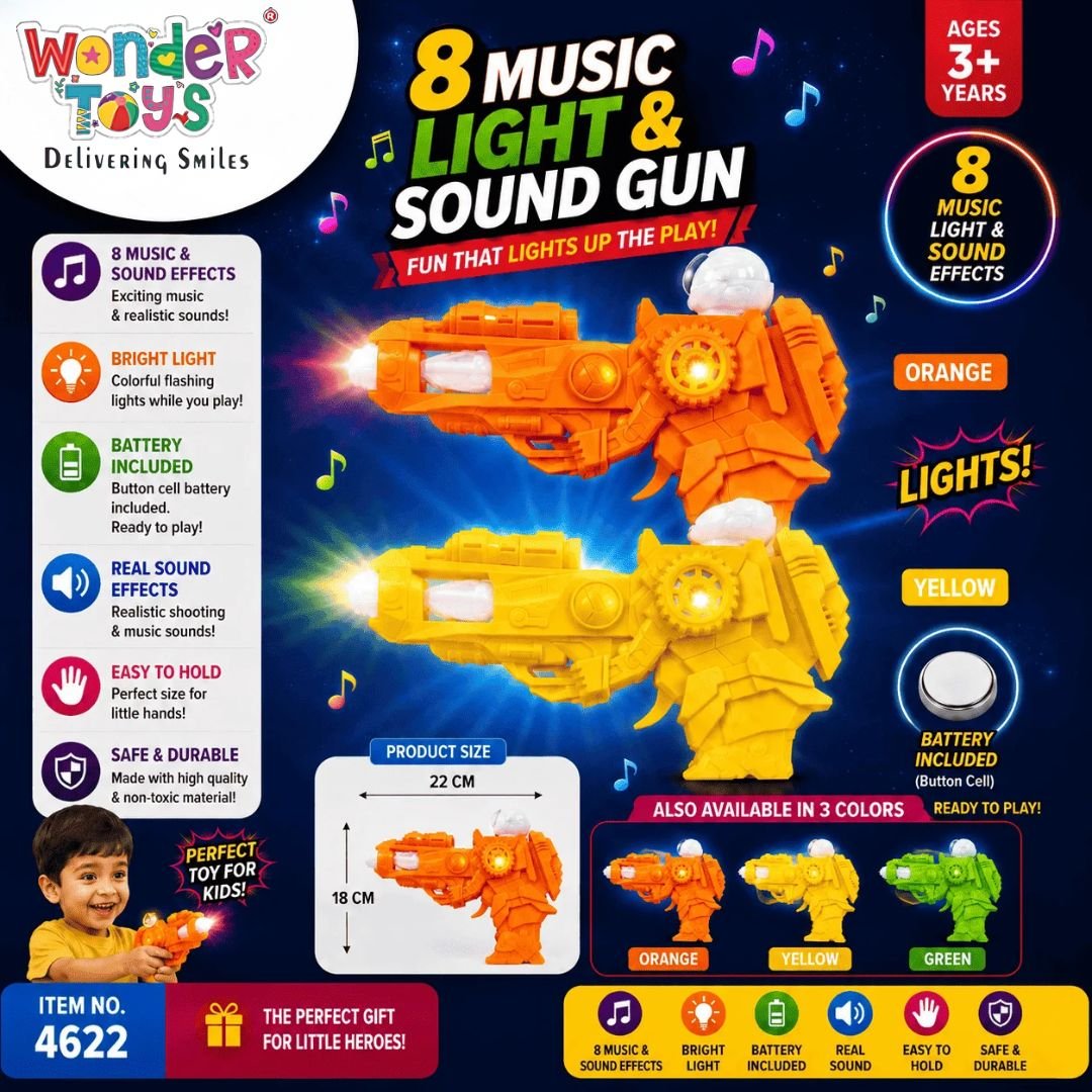 8 Music Light & Sound Gun